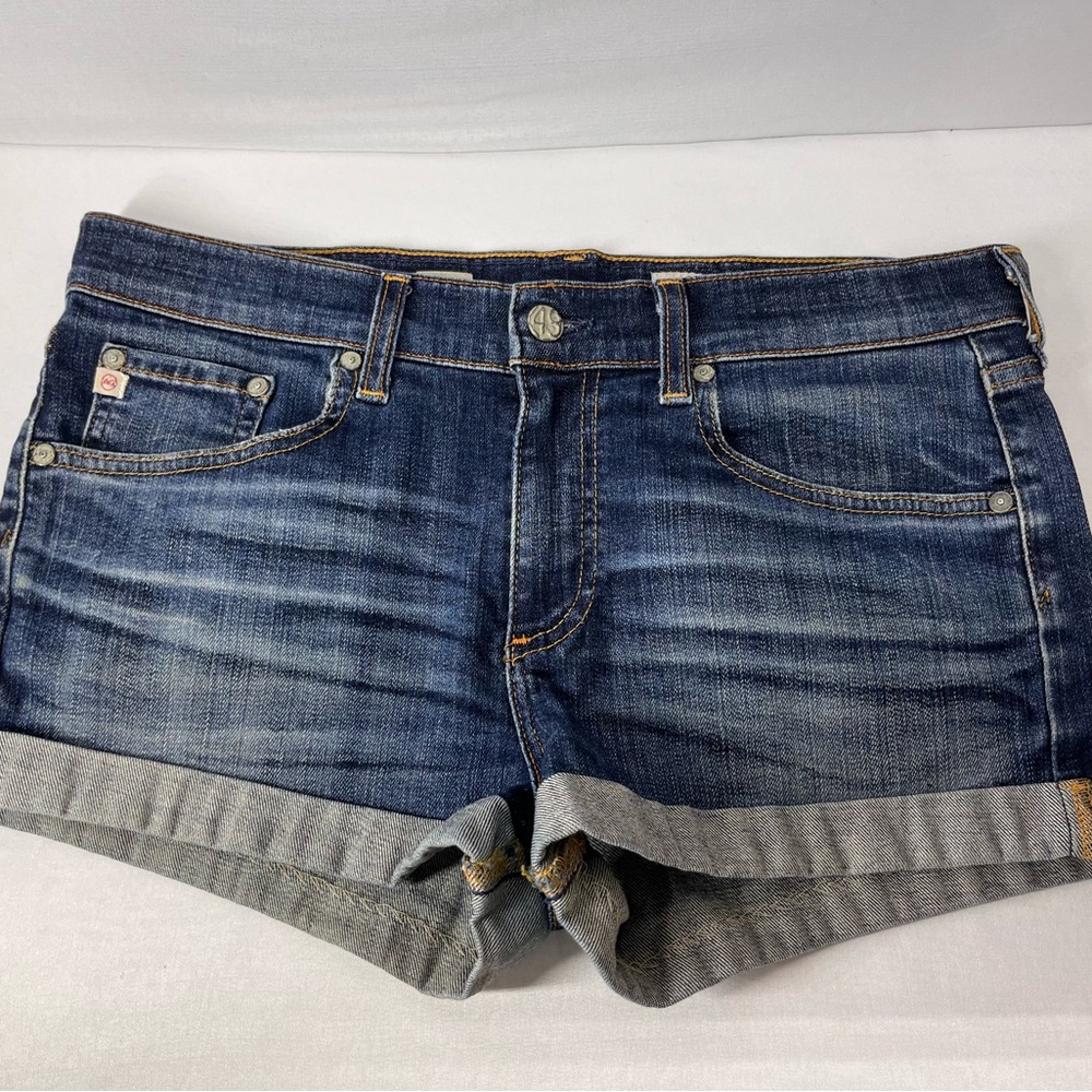 AG‎ Adriano Goldschmied Dark Blue Jean Pixie Shorts